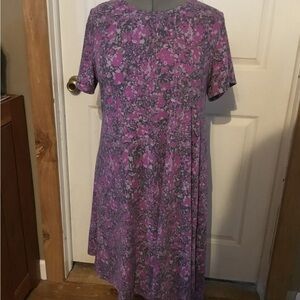 LuLaRoe womens sz L purple floral dress